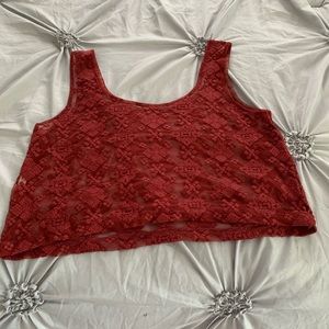Cropped lace top